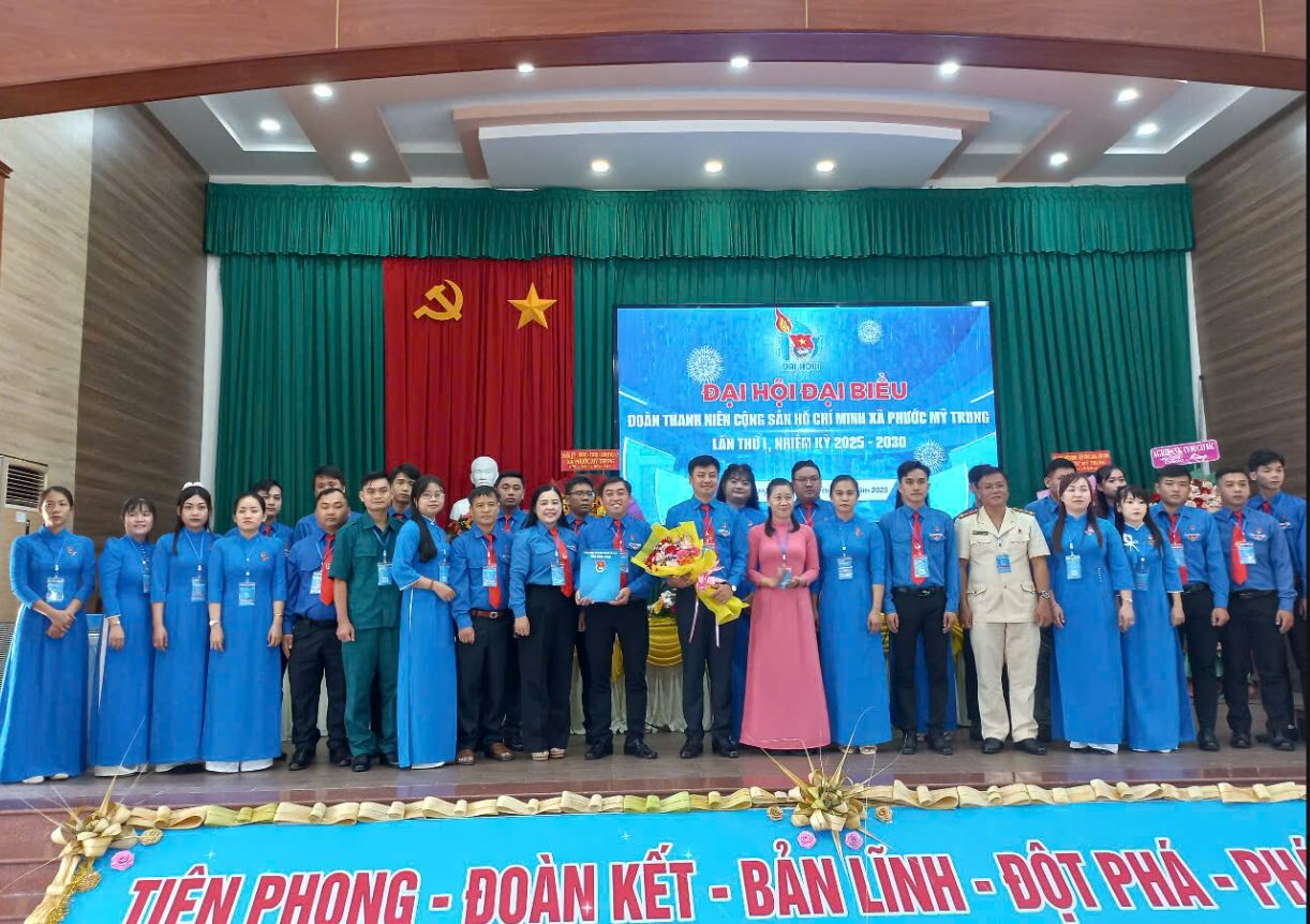 Đại hội Đại biểu Đoàn TNCS Hồ Chí Minh xã Phước Mỹ Trung lần I, nhiệm kỳ 2025-2030