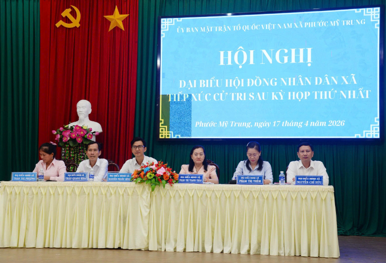 Tổ đại biểu số 01 và 02 HĐND xã Phước Mỹ Trung tiếp xúc cử tri xã Tân Phú Tây (cũ), thị trấn Phước Mỹ Trung (cũ) sau Kỳ họp thứ nhất, HĐND xã khóa II, nhiệm kỳ 2026 – 2031