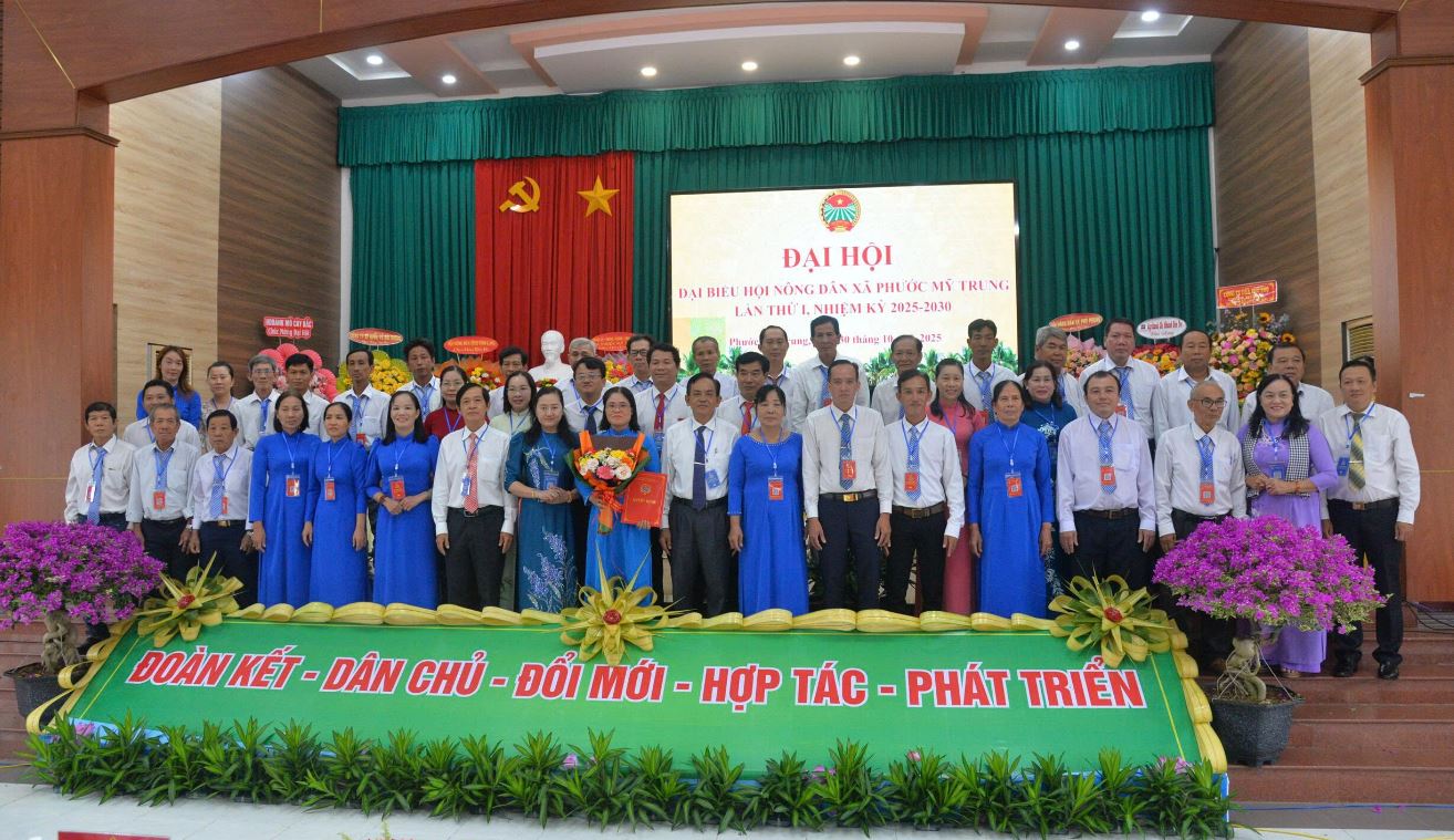 Đại hội Đại biểu Hội nông dân xã Phước Mỹ Trung nhiệm kỳ 2025-2030