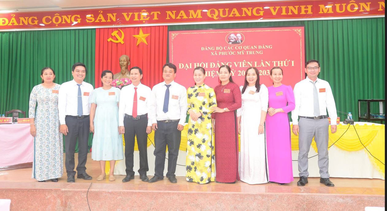 Đại hội Đảng bộ các cơ quan Đảng xã Phước Mỹ Trung lần thứ I,nhiệm kỳ 2025 – 2030