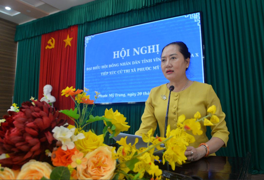 Đại biểu Hội đồng nhân dân tỉnh Vĩnh Long tiếp xúc cử tri xã Phước Mỹ Trung
