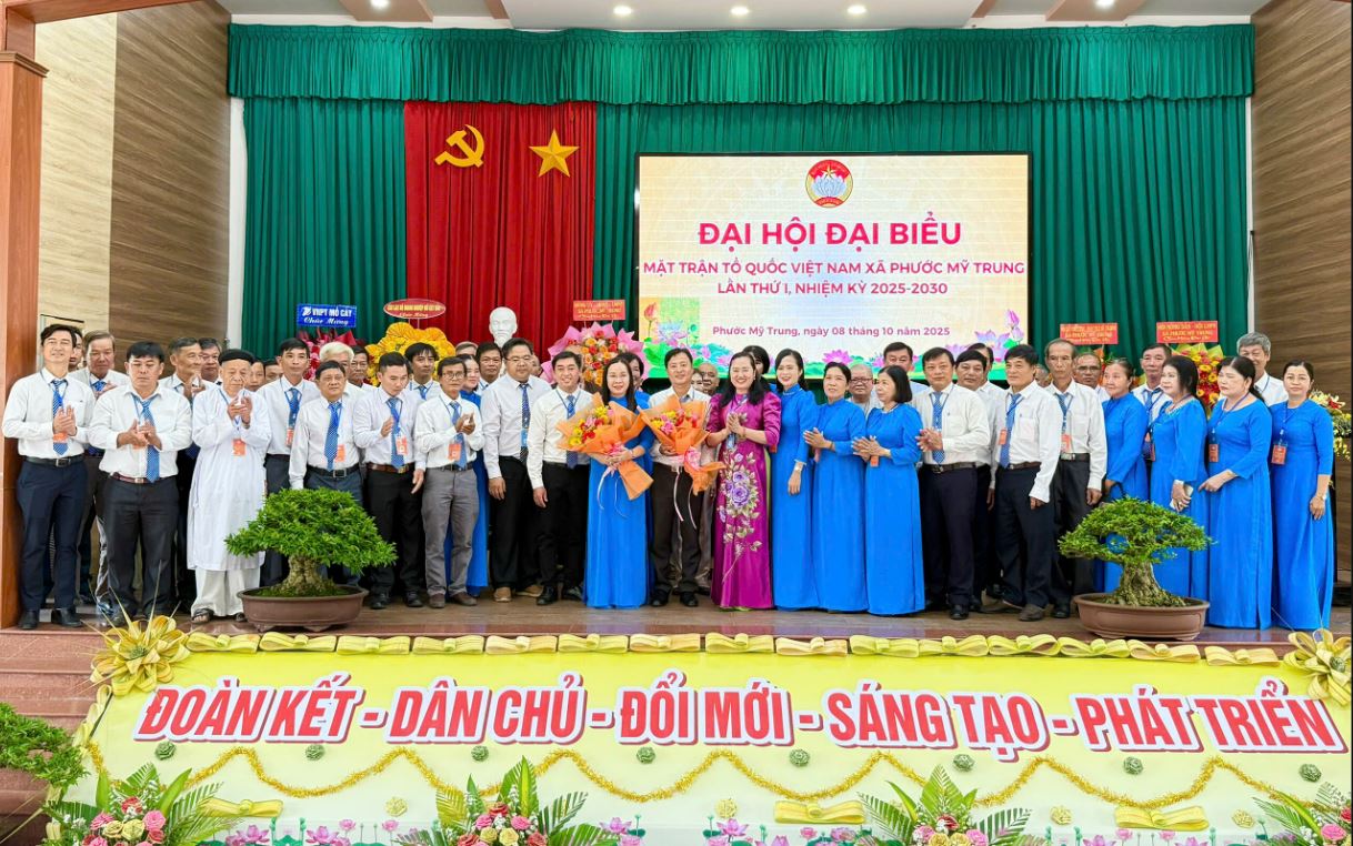 Đại hội Đại biểu Mặt trận Tổ quốc Việt Nam xã Phước Mỹ Trung nhiệm kỳ 2025-2030