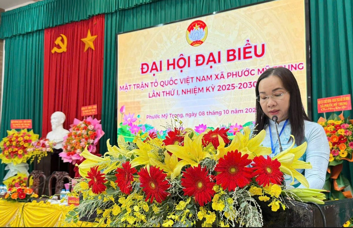 Phiên trù bị Đại hội đại biểu MTTQ Việt Nam xã Phước Mỹ Trung lần thứ nhất, nhiệm kỳ 2025-2030