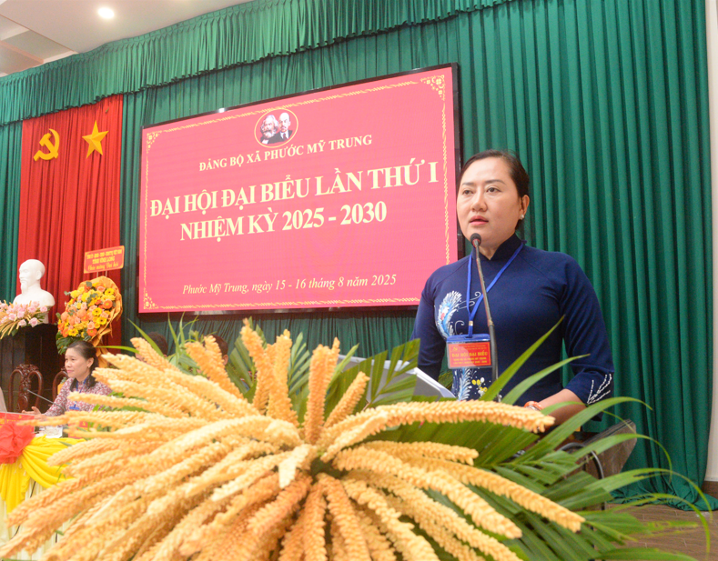 Phiên trù bị Đại hội đại biểu Đảng bộ xã Phước Mỹ Trung lần thứ I, nhiệm kỳ 2025 – 2030
