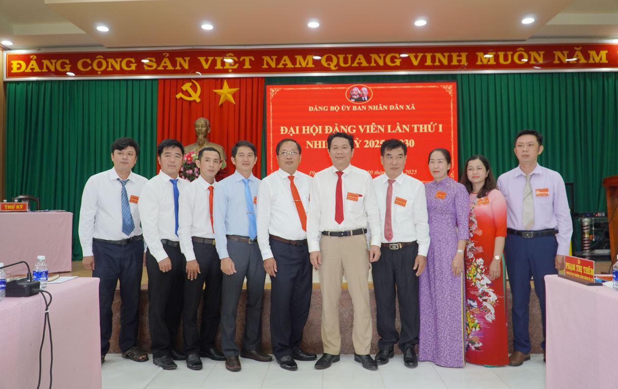 Đảng bộ UBND xã Phước Mỹ Trung tổ chức đại hội đảng viên lần thứ nhất, nhiệm kỳ 2025 - 2030