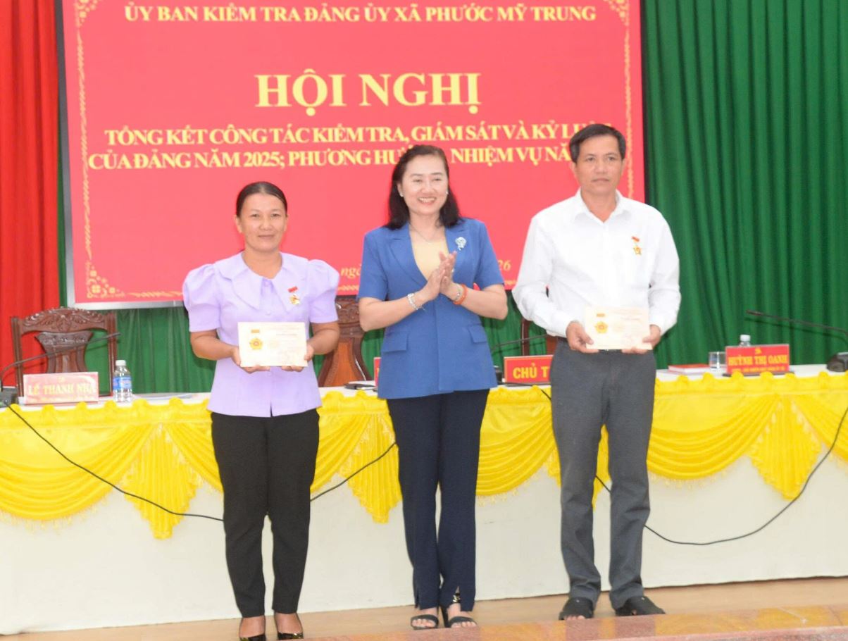 Ủy ban kiểm tra Đảng ủy xã tổng kết công tác kiểm tra, giám sát và kỷ luật đảng năm 2025, triển khai phương hướng, nhiệm vụ năm 2026


